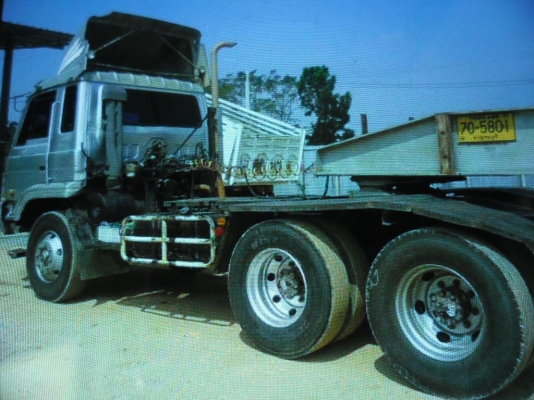 ขายรถหัวลาก NISSAN UD CW 431 เครื่อง 250 แรง TURBO พร้อมหางบรรทุกรถแบคโฮ 3 เพลาทะเบียนพร้อม