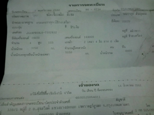 ISUZU 6ล้อรั้ว 115แรงม้า รถสวย เครื่องดี  พร้อมใช้งาน เอกสารเล่มทะเบียน