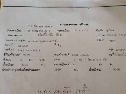 ขายรถอีซูซุ 6 ล้อดั๊มร๊อคกี้ 175 แรงม้า มีภาพวีดีโอ เบรคจิ๊ฟฟี๊ พวงมาลัยเพาเวอร์ ราคา585,000 บาท กระ