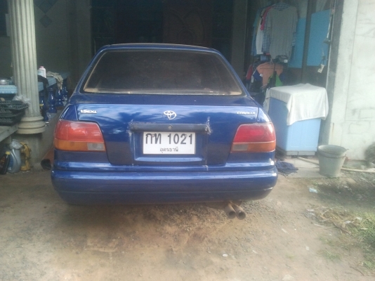 ขายรถบ้าน Corolla AE111 (ตอง 1) ตามสภาพ พอใช้สตาร์ททีเดียวติด เกียร์ดี ด้านหน้าข้างซ้ายยุบนิดไฟเลี้ยวแตกขับหักหลบ NV ไม่พ้นโดนเต็มๆเลยมุมซ้ายไม่เคยติดแก็สเครื่อง 1500 cc.เครื่องเสียงกระหึ่มพอใช้