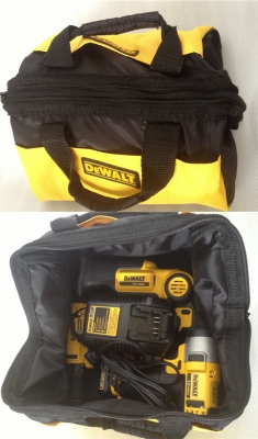 ชุดสว่านไร้สาย,สว่านไขควง,เลื่อยชักและไฟฉาย DeWALT12โวลท์พร้อมแท่นชาร์จแบ็ตลิเทียม2ก้อนและกระเป๋า