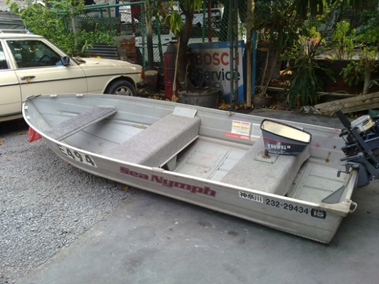 ขายเรืออลูมิเนียม SEA NYMPH  พร้อมเครื่อง YAMAHA 8 แรงหางสั้น จากญี่ปุ่น สภาพพร้อมใช้งาน ราคา 65,000