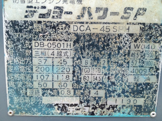 ขายด่วน เครื่องปั่นไฟสภาพดี มือสองจากญี่ปุ่น พร้อมใช้งาน