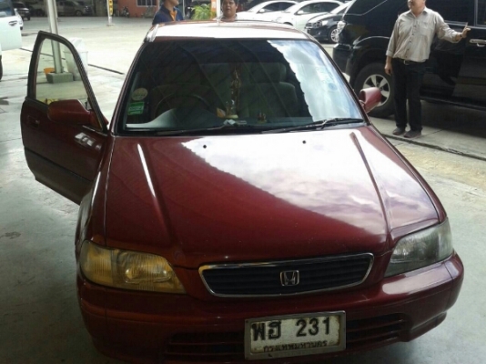 ซืิตี้ 98 สีแดง ออโต้ นถมือเดียว บางเดิม