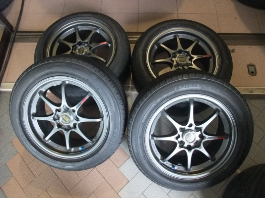 ล้อ CE28 ขอบ15 กว้าง7 ET41 4/100 พร้อมยางสวย