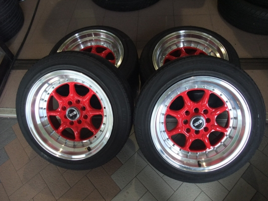 ล้อ XXR002 ขอบ15กว้าง8ET0 พร้อมยางบริดโตน