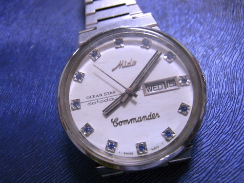 มิโด้ คอมมานเดอร์ ออโต้ หลักพลอยน้ำเงิน สวิสเมด มือสอง