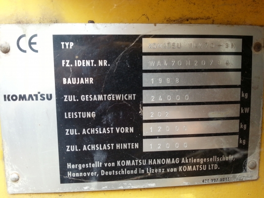 ขายรถตัก Komatsu WA 470-3 ขายรถตัก Komatsu WA 470-3