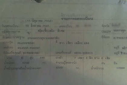 ขายรถบรรทุกหกล้อดัมพ์ MITSUBISHI FK455FRD เครื่อง 6D16-195 แรง ยาง 9.00 รถสวยพร้อมใช้งาน