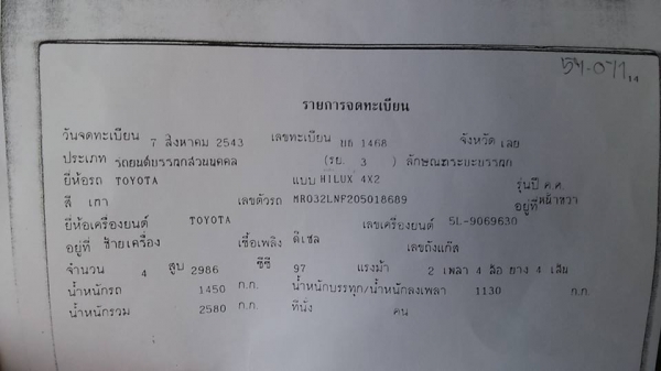**180,000 บ.ต่อรอง**ขาย กระบะแค็ปTOYOTA HILUX TIGER 3.0 ปี43/00 ไมล์19x,xxx เครื่องเดิมเกียร์เดิม 5L แน่นๆ แรงๆ แห้งดีไม่เยิ้ม เกียร์ดีไม่หลุดไม่หอน ช่วงล่างหนึบ คัสซีสวยเดิมไม่ปะไม่ดาม ไม่ผุ กระบะสวยมีพื้นปูกระบะ หน้า-หลังเดิมไม่เคยชนหนัก ภายในเก๋งดีคอนโ