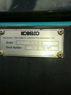 ขายรถแบคโฮKOBELCO sk 200-8 YN-12 7,xxx ชม.รถสวยพร้อมใช้