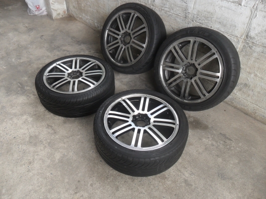 ล้อแม็ก 17นิ้ว 4รู100 พร้อมยาง 4 ล้อ ราคา 6500 บาท