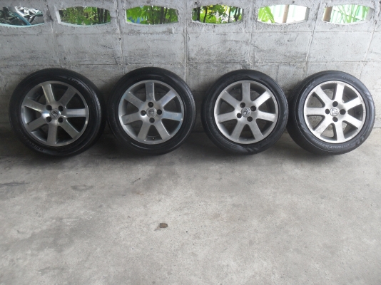 ล้อแม็ก 15นิ้ว 4รู100 พร้อมยาง สวยๆ 4ล้อ ราคา 4300 บาท