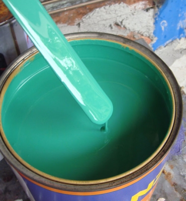 สีเขียวอ่อนอครีลิคแห้งเร็ว ขนาด3ลิตร กลละ 120บาท