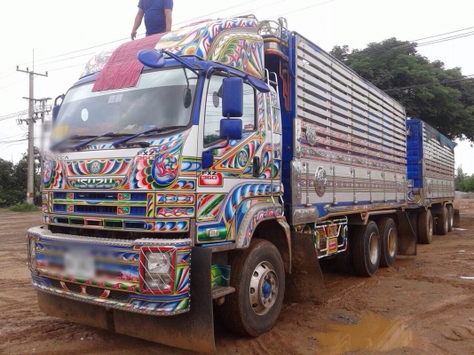 ขายรถบรรทุกพ่วง ISUZU 360 แรง ปี 53 กระบะดัมพ์คอกเกษตรมิเนียมอู่โชคชัย ทะเบียนพร้อม