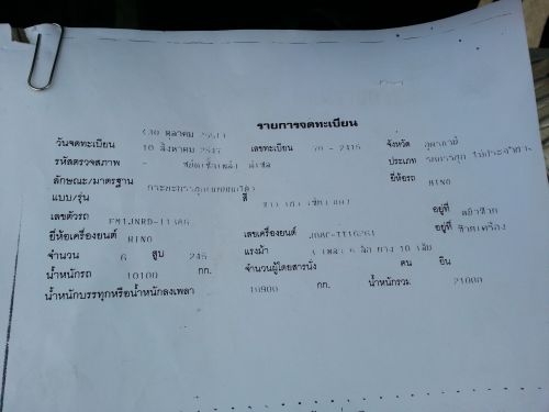 ขาย10ล้อ HINO FM1J 245แรง ไม่ดัมพ์ ลูกพ่วง2คาน