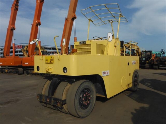 รถบดล้อยางญี่ปุ่น 9ล้อ SAKAI TS7409 1973y ยางดี เครื่องสวย ข้อโซ่ใหญ่ สต๊อคญี่ปุ่น ผู้ซื้อต้องนำเข้าเอง โอนเงินทั้งหมด