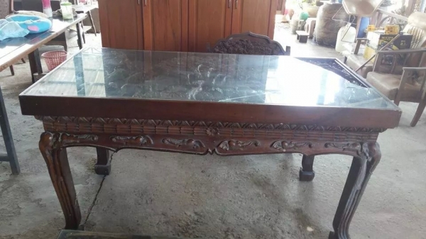 โต๊ะชุด ไม้สักแกะ สวยๆ