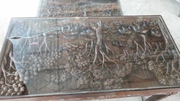 โต๊ะชุด ไม้สักแกะ สวยๆ