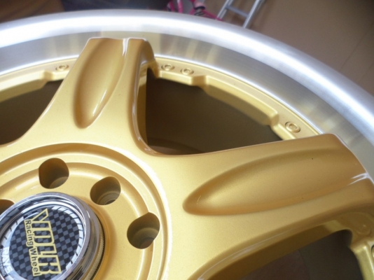 (ขาย11,500.บ/ชุด)แม็ก18"VOLK GT-Cใส่4รู100&amp;114กว้าง7.5".ออฟ42 *เก็บสีมา สวยวิ๊งๆ!!