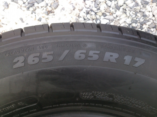 ขายยางMICHELIN 265/65R17 ยางสัปดาห์ที่35ปี12 (ไม่มีปะ) จำนวน 1 ชุด