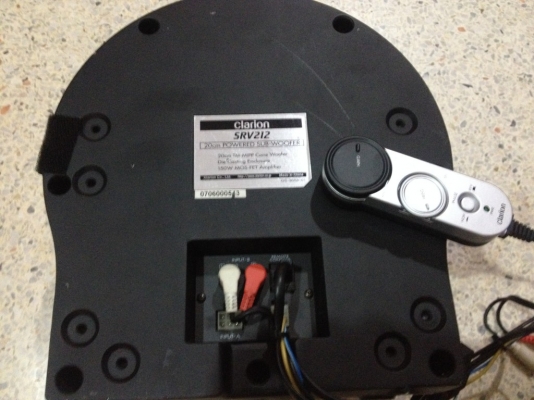 SUB BOX CLARION SRV212 แอมในตัว 150W ของเก่าญี่ปุ่นสภาพสวย