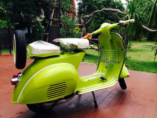 ขาย vespa 64 อินเดีย no book สีเขียวอ่อนสวยๆ เครื่องผ่าใหม่ สีใหม่ อุปกรณ์ใหม่ เอกสาร อินวอย ราคา 48500 บาท .รับแลกรับเทรินทุกรุ่นครับ...
