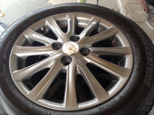 ล้อ แม็ก toyota vios โตโยต้า วีออส รมดำ พร้อมยาง 175-65-15