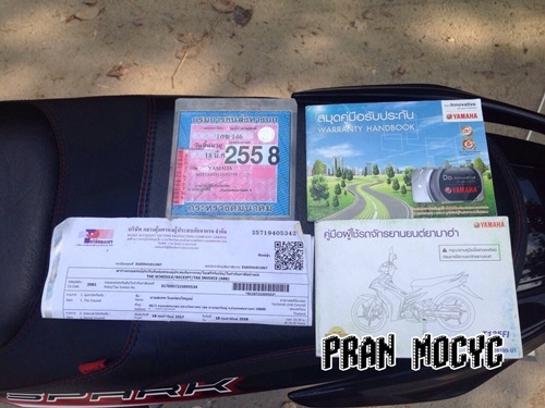 ขายyamaha spark 135 iสีเเดงดำ ปี2013(สตาร์ทมือ)