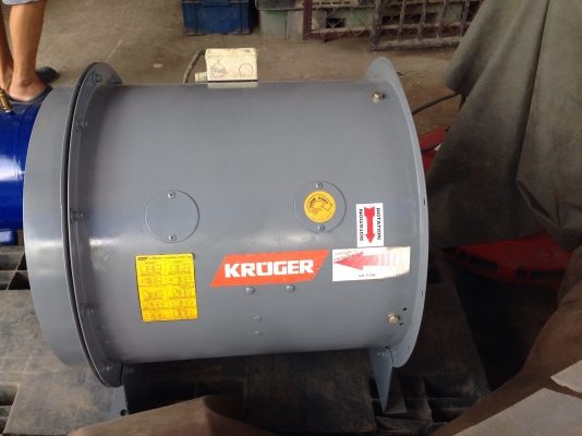 ขายพัดลมดูดอากาศ Kruger มอเตอร์ Siemens 1.5 HP. 380 V สภาพสวย วิ่งนิ่ม ลมแรง พร้อมใช้งาน