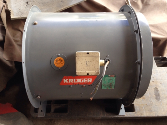 ขายพัดลมดูดอากาศ Kruger มอเตอร์ Siemens 1.5 HP. 380 V สภาพสวย วิ่งนิ่ม ลมแรง พร้อมใช้งาน