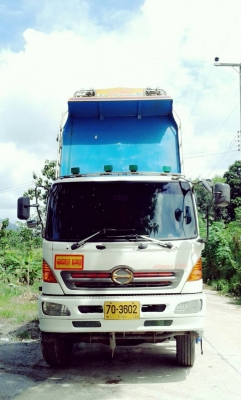 ขายรถสิบล้อ HINO MEGA 260 แรงม้า 2 เพลา กระบะเหล็กดั๊ม ลูกพ่วง