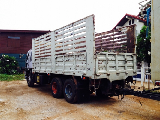 ขายรถพ่วง 18 ล้อ HINO 2K สมอเงิน เครื่อง P11C 320แรง เกียร์ 10 เกียร์ กระบะรุ่งเจริญ ไม่ดัมพ์