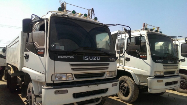 รถบรรทุกดั้มพ์ 2 เพลา แม่ - ลูก 3 คานแท้ อีซูซุ DECA EURO 2 270 แรงม้า HINO MEGA มีหลายคัน