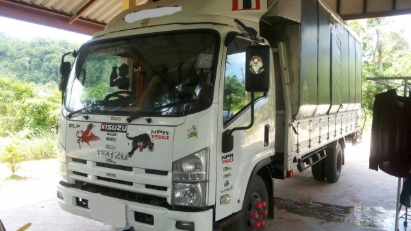 ISUZU 150แรงม้า ตู้แห้ง สภาพสวย พร้อมใช้งาน ราคาต่อรอง เอกสารเล่มทะเบียน 087-2976734