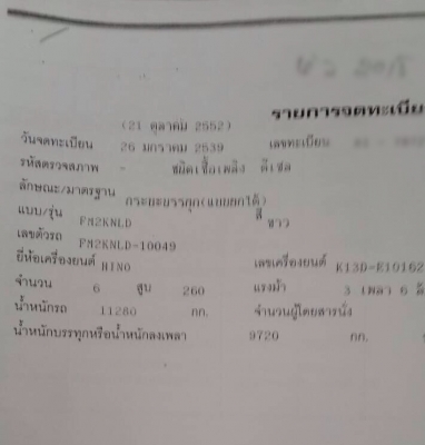 ขายรถสิบล้อพ่วงดัมพ์ HINO 2K เครื่อง 260 แรง กระบะดัมพ์สามมิตร ลูก 2 เพลา ทะเบียนพร้อม