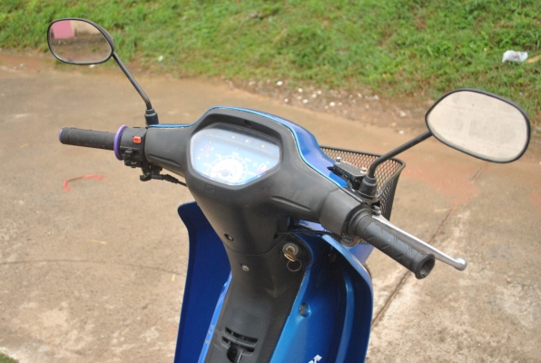 Honda wave 100 ปี47 ดีสเบรคหน้า สีน้ำเงิน-ดำ