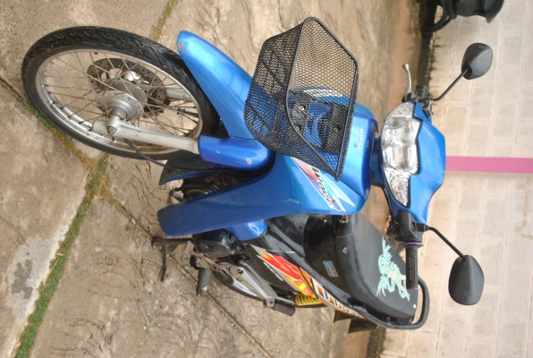 Honda wave 100 ปี47 ดีสเบรคหน้า สีน้ำเงิน-ดำ