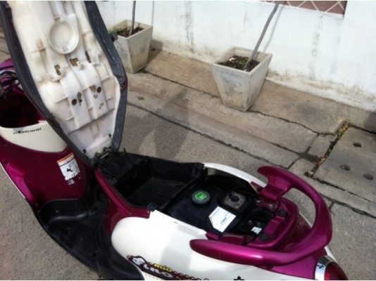 Yamaha Fino สีชมพู ขาว รถสวย เครื่องดี