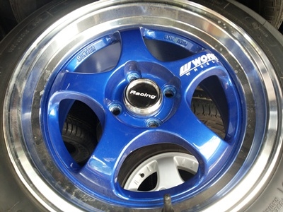 ขายล้อแม็กW WORK ขอบ15/7.5 4รู100 พร้อมยาง 4 ล้อ