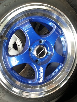 ขายล้อแม็กW WORK ขอบ15/7.5 4รู100 พร้อมยาง 4 ล้อ ขายล้อแม็กW WORK ขอบ15/7.5 4รู100 พร้อมยาง 4 ล้อ