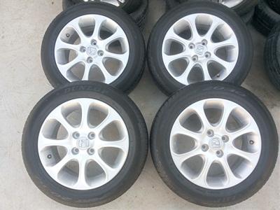 ขายล้อแม็กHONDA JAZZ 4 รู 15/100 พร้อมยาง 4 ล้อ