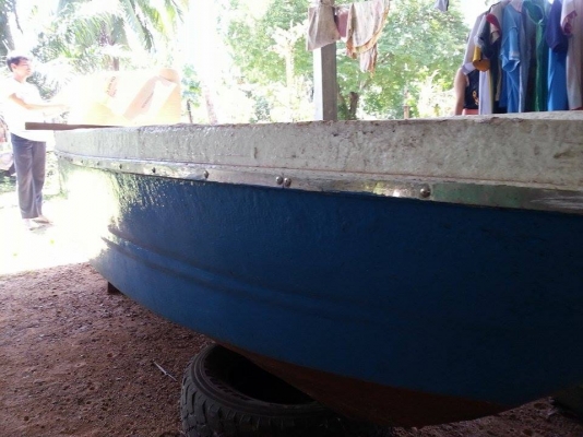 ขายเรือไฟเบอร์ตกปลาทะเลยาว 14 ฟุต พร้อมเครื่องหางยาว HOTDA 13 แรง