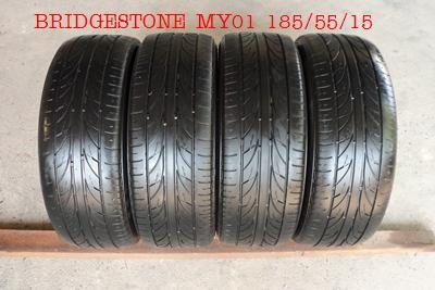 BRIDGESTONE MY01 185/55/15 ปี08ไม่ปะ 4 เส้นราคา 1,700