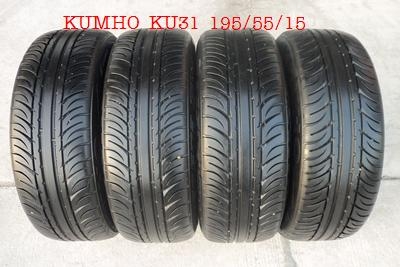 KUMHO ECSTA KU31 195/55/15 ปี10 ไม่ปะ 4 เส้น ราคา 3,700