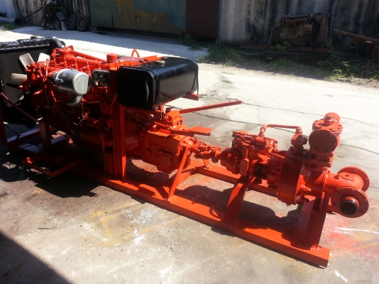 ขายเครื่องสูบน้ำแบบอัดแรงขนาดเข้า4นิ้วสองทางเข้าออก3นิ้ว