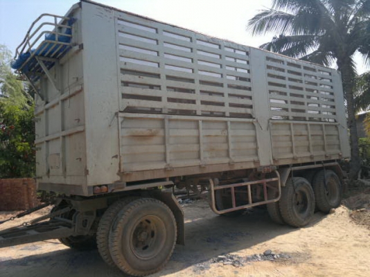 ขายรถพ่วงแม่-ลูก 22 ล้อ 2 เพลา ดั้ม กระบะเหล็กคอกเกษตร HINO F18 วางเครื่อง.P11C เบรคทิปฟี้ คานหน้า ZM รถสวยพร้อมใช้