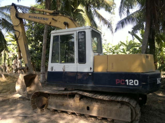 ขายรถแบคโฮ KOMATSU PC-120-3 รถสวย เครื่องเดิม ปั้มเดิม ลูเลอร์ 7 ลูก 120-3 เต็ม