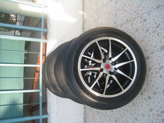 ขายล้อแม็ก Lenso Samurai sc-01 15"x6.5" et 38 4รู100+ ยางปี 10,11 (081-3747940)