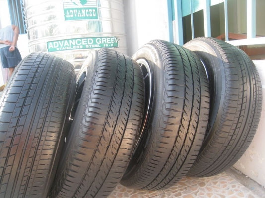 ขายล้อแม็ก Lenso Samurai sc-01 15"x6.5" et 38 4รู100+ ยางปี 10,11 (081-3747940)